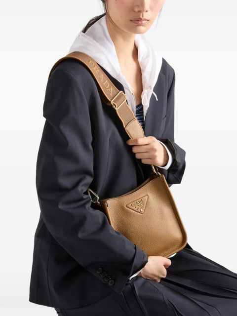 Prada mini leather shoulder bag - Brown - zdjęcie produktu nr 2