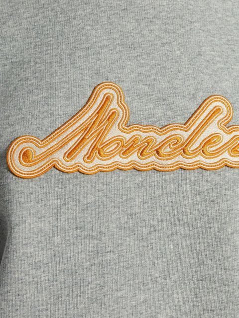 Moncler embroidered sweater - Grey