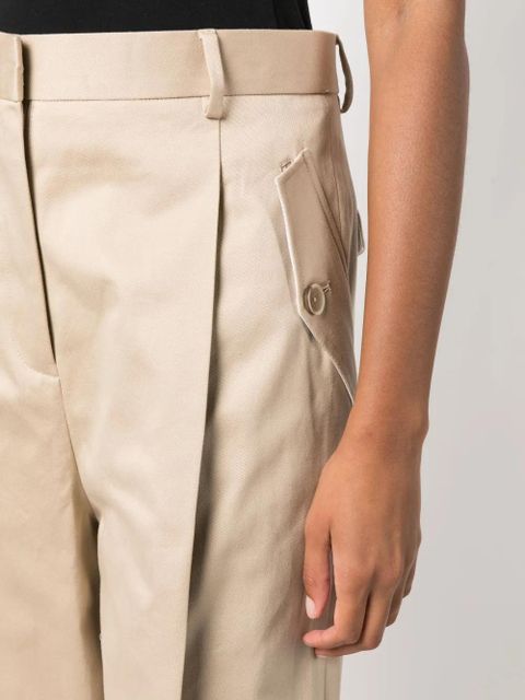 Lanvin wide-leg gabardine trousers - Neutrals