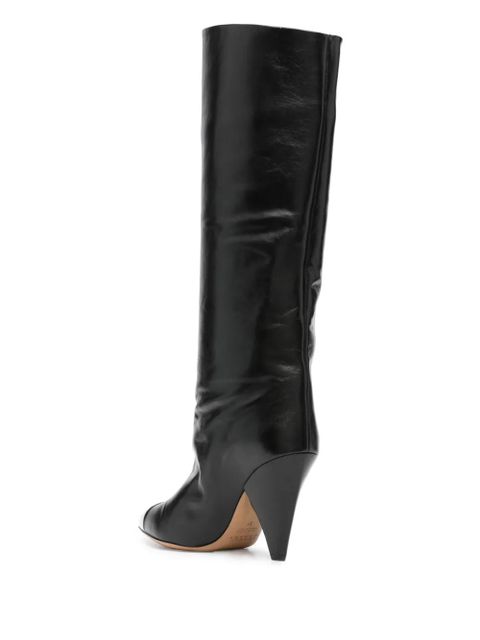ISABEL MARANT Lilezio 95mm leather knee-high boots - Black