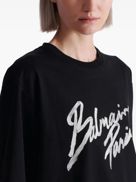 Balmain Boxy logo-print T-shirt - Black
