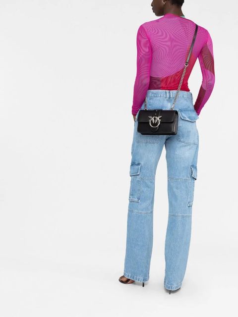 PINKO mini Love One crossbody bag - Black - zdjęcie produktu nr 2
