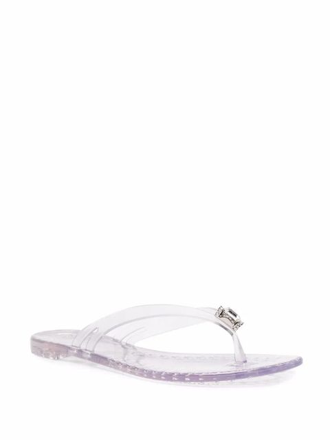 Casadei crystal-embellished jelly sandals - Grey - zdjęcie produktu nr 2