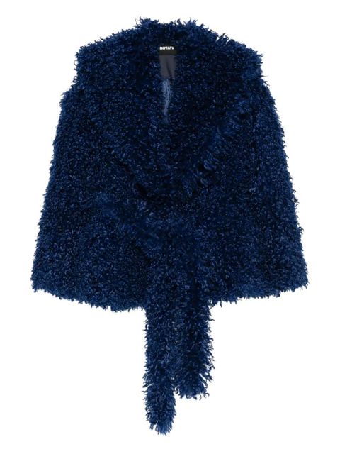 ROTATE BIRGER CHRISTENSEN faux-fur belted jacket - Blue - zdjęcie produktu nr 1