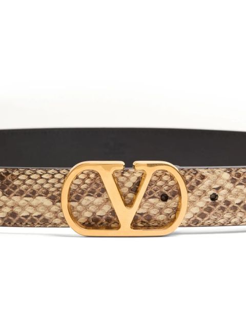 Valentino Garavani 30mm VLogo Signature belt - Neutrals