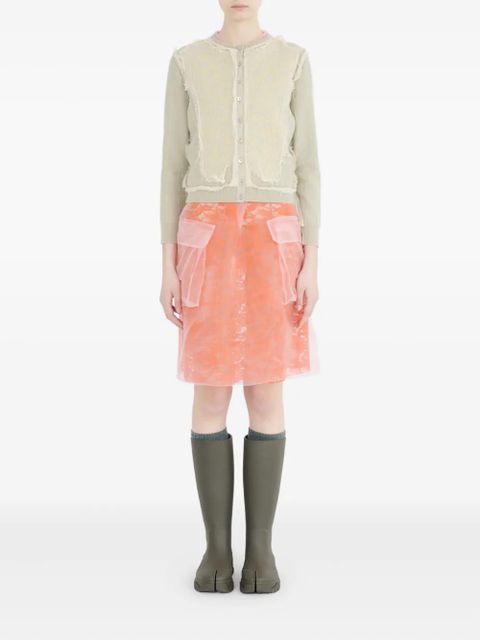 Maison Margiela frayed cardigan - Neutrals - zdjęcie produktu nr 2