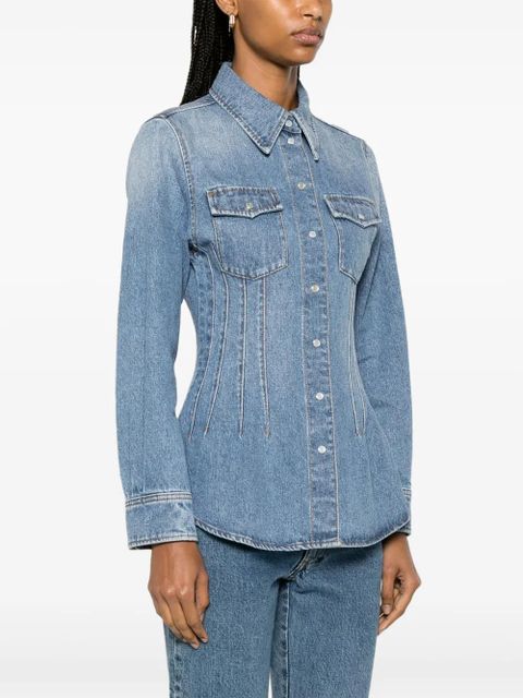 Chloé corset-style denim shirt - Blue