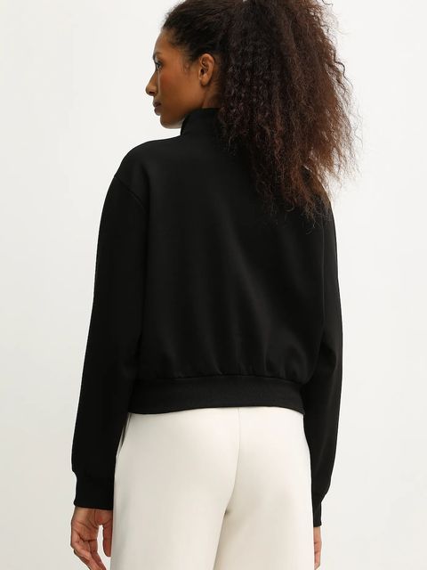 Guess bluza FABIA damska kolor czarny z aplikacją V5BQ00 KCX22