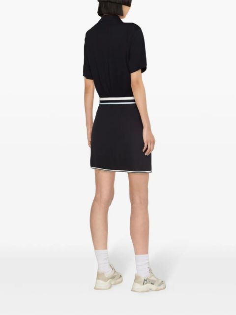 Moncler logo-patch wrap tennis skirt - Blue