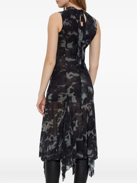 MISBHV keyhole-neck asymmetric dress - Grey