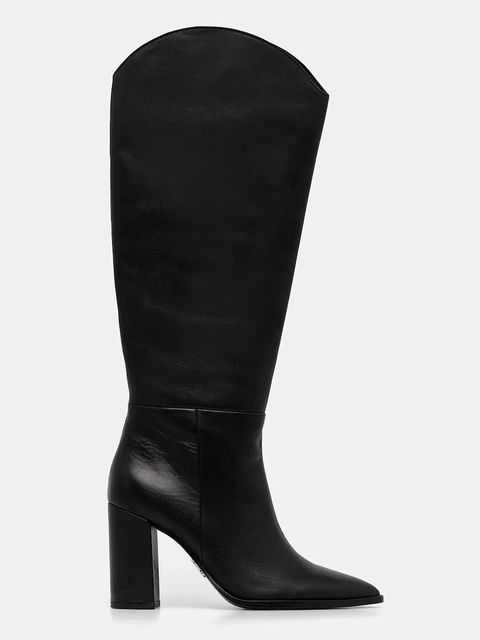 Steve Madden kozaki skórzane Bixby damskie kolor czarny na słupku 11004834 - zdjęcie produktu nr 2