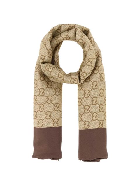 Gucci printed twill scarf - Neutrals - zdjęcie produktu nr 1