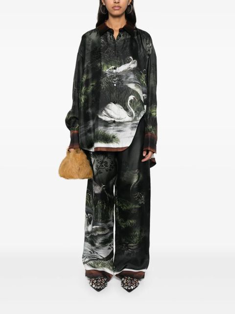 The Attico printed trousers - Grey