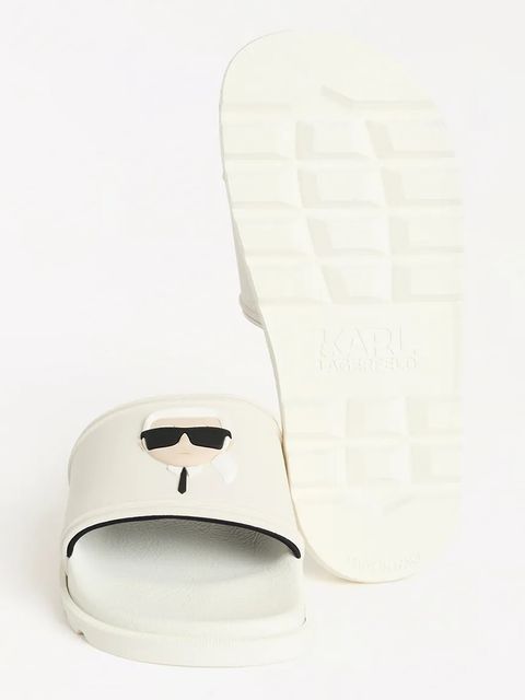 Karl Lagerfeld klapki KONDO TRED damskie kolor biały na słupku KL80970N