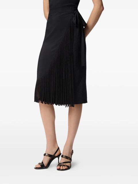 PINKO Bacedasco fringe wrap skirt - Black - zdjęcie produktu nr 1