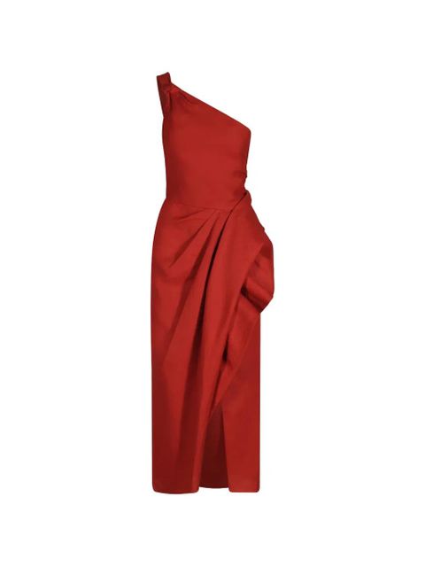 Johanna Ortiz Salsero one-shoulder ruffled midi dress - Red - zdjęcie produktu nr 1