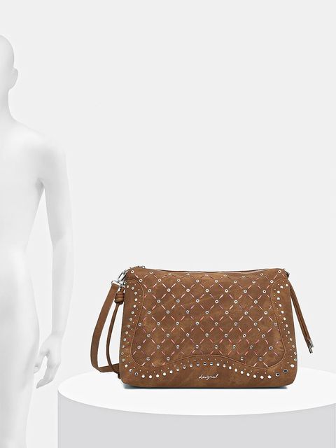 Desigual torebka YANKEE LEIRIA MINI CA kolor brązowy 25WAXPB5