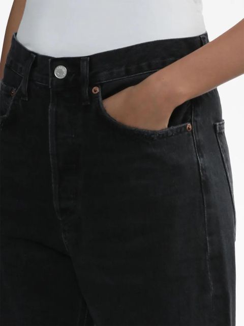 AGOLDE mid-rise wide-leg jeans - Black