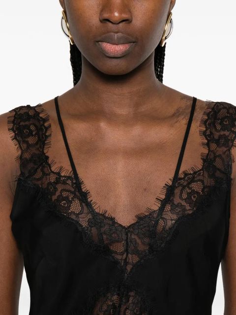 PINKO Anise lace slip dress - Black