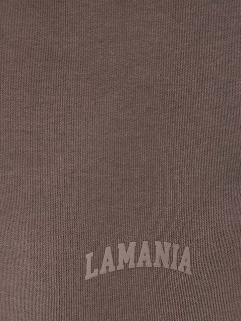 La Mania spodnie dresowe kolor brązowy high waist