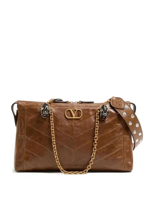 Valentino Garavani Panthea leather shoulder bag - Brown - zdjęcie produktu nr 1