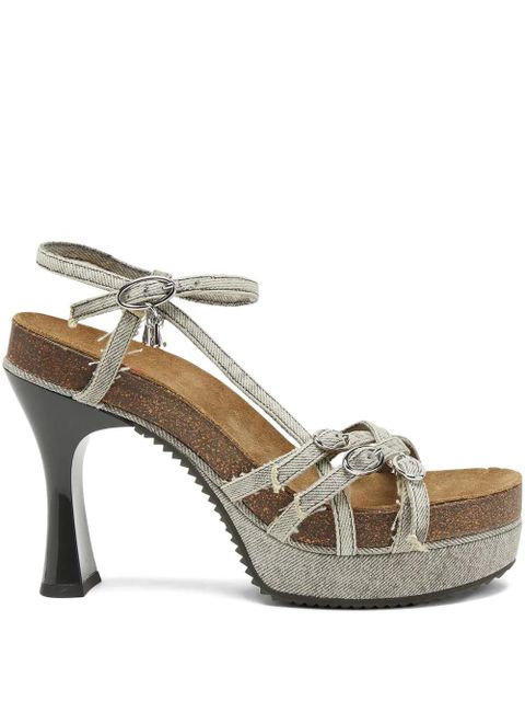 Diesel 105mm D-Woodstock platform sandals - Grey - zdjęcie produktu nr 1