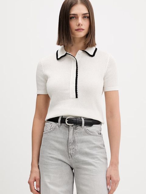 HUGO sweter damski bawełniany Slysa - zdjęcie produktu nr 1