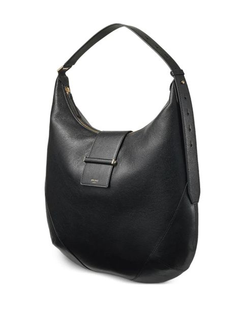 Jimmy Choo logo-print shoulder bag - Black