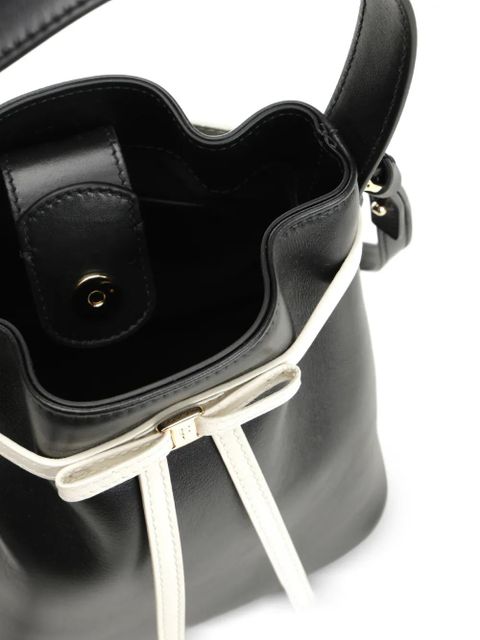 Ferragamo bow-detail bucket bag - Black