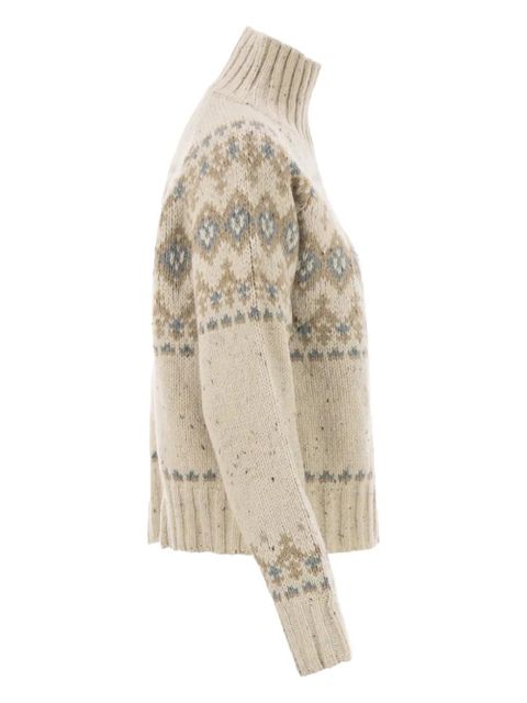 MC2 Saint Barth Myra Donegal high-neck sweater - Neutrals
