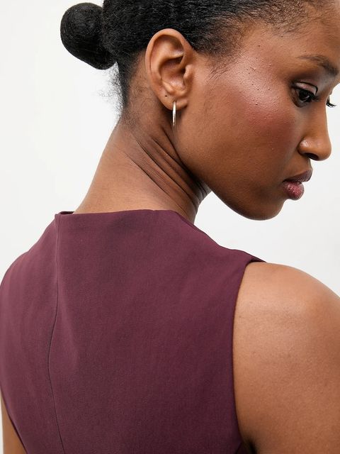 Answear.LAB kamizelka kolor bordowy oversize