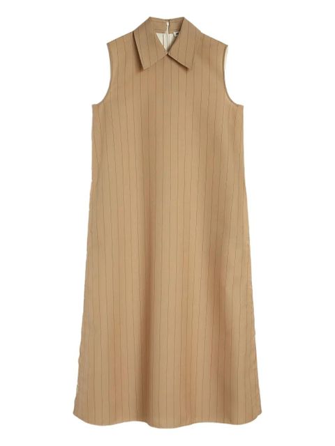 Jil Sander pinstriped midi dress - Neutrals - zdjęcie produktu nr 1