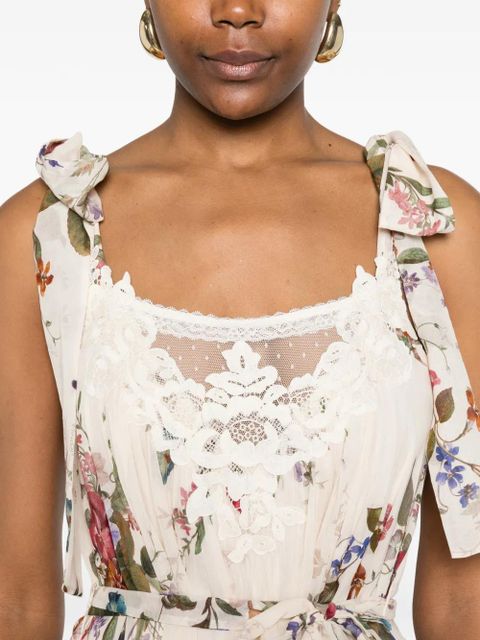 ZIMMERMANN floral-print midi dress - Neutrals