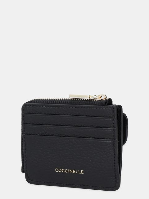 Coccinelle portfel skórzany COCCINELLE C-ME damski kolor czarny E2.SSL.17.B6.21 - zdjęcie produktu nr 2
