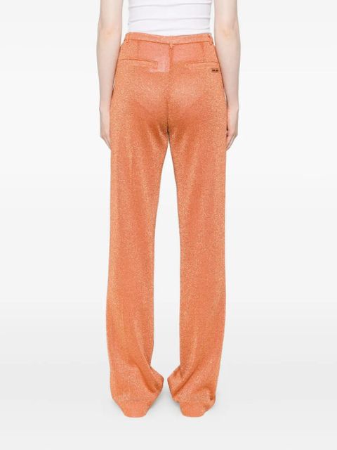 Miu Miu lurex pressed-crease trousers - Orange