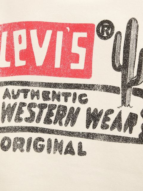 Levi's bluza damska kolor beżowy z kapturem z nadrukiem 001B6