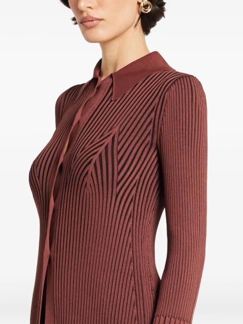 Simon Miller Palo ribbed buttoned shirt - Brown