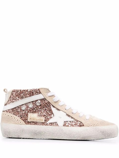 Golden Goose Mid Star glitter sneakers - Pink - zdjęcie produktu nr 1