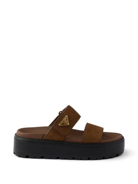 Prada nubuck slides - Brown - zdjęcie produktu nr 1