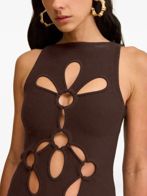 Cult Gaia Franco cut-out mini dress - Brown