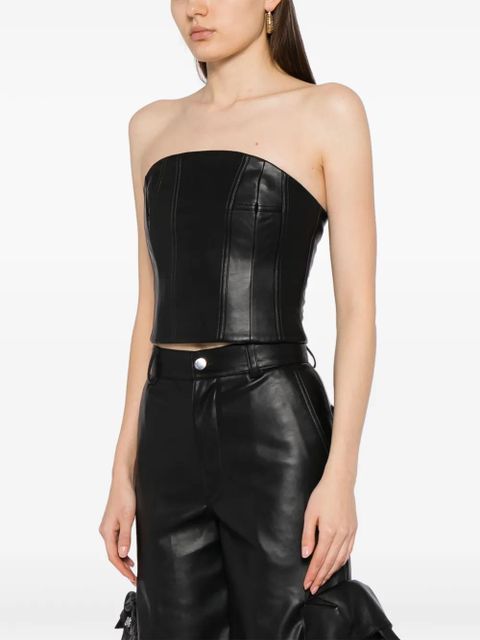 AMIRI strapless zip-up top - Black