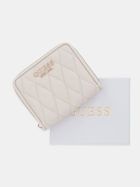 Guess portfel VALLA damski kolor beżowy SWQG81 22137