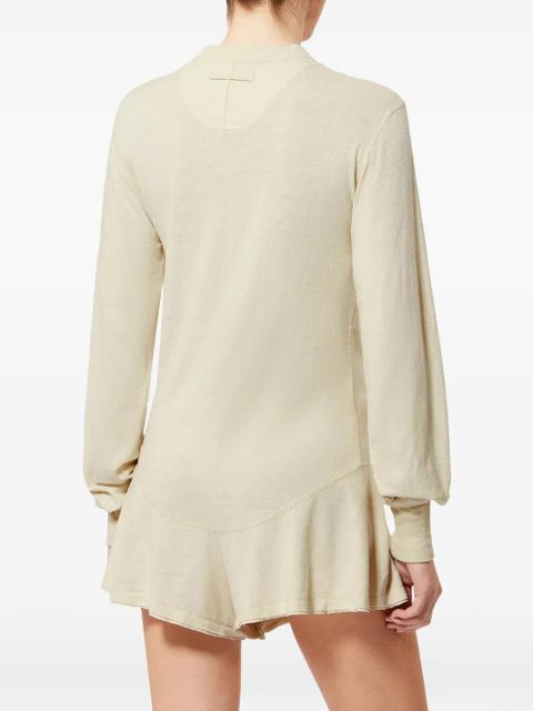 ISABEL MARANT Tina buttoned long-sleeved playsuit - Neutrals