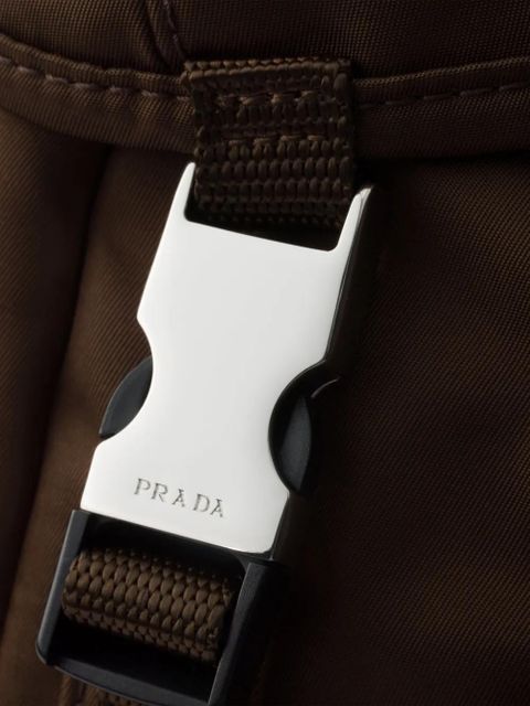 Prada logo-detail backpack - Brown