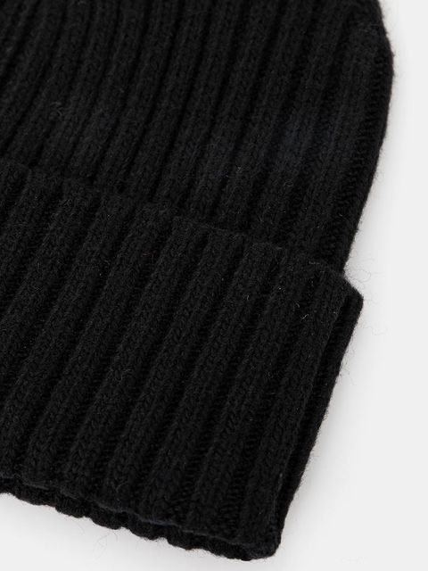 Sisley czapka z domieszką wełny kolor czarny z cienkiej dzianiny 132HSA00B