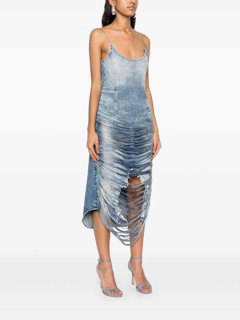 Diesel fringed minidress - Blue