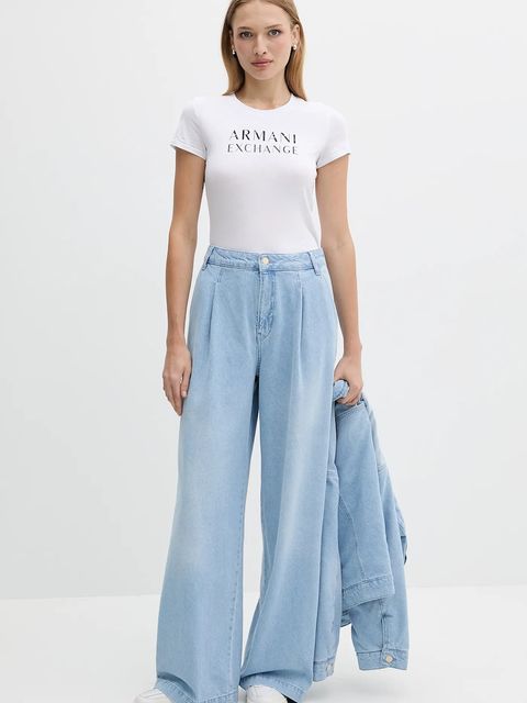 Armani Exchange t-shirt bawełniany damski kolor biały XW001357 AF10356