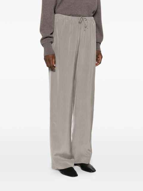 Róhe striped-pattern palazzo pants - Grey