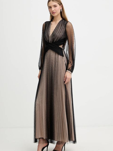 Twinset sukienka kolor czarny maxi rozkloszowana 252TT2021 - zdjęcie produktu nr 2