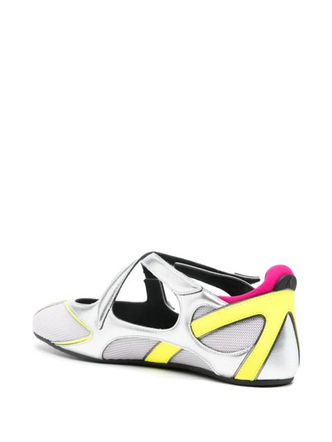The Attico Floor 01 holographic ballet flats - Silver